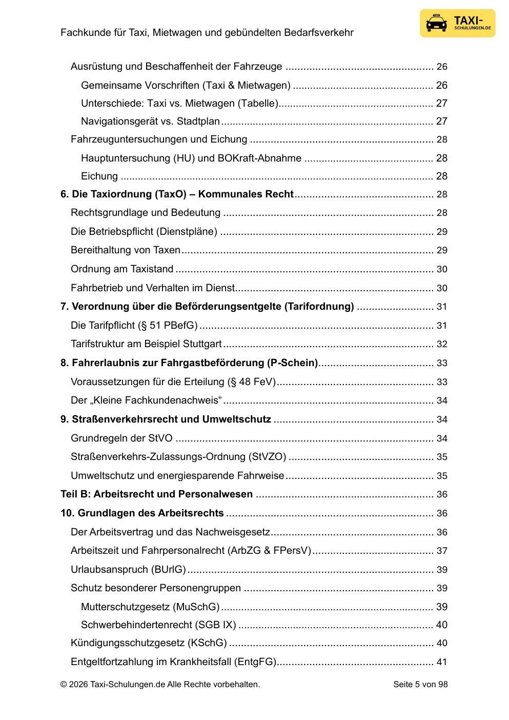 Lehrbuch Fachkunde Taxen- und Mietwagenverkehr 2026 — Bild 4
